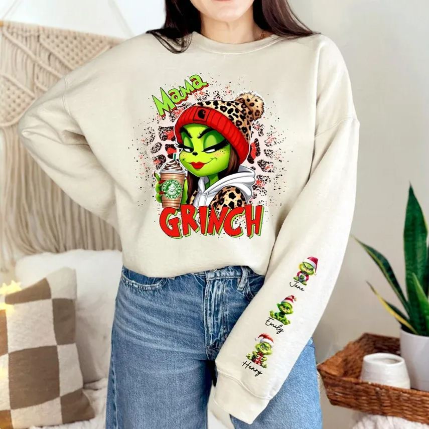 [Copy]Custom Christmas Movie Characters Mama and Daddy Sweatshirt/Hoodie
