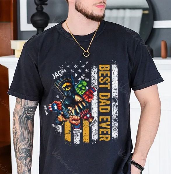 BEST DADMAN EVER Front Side Custom Shirt