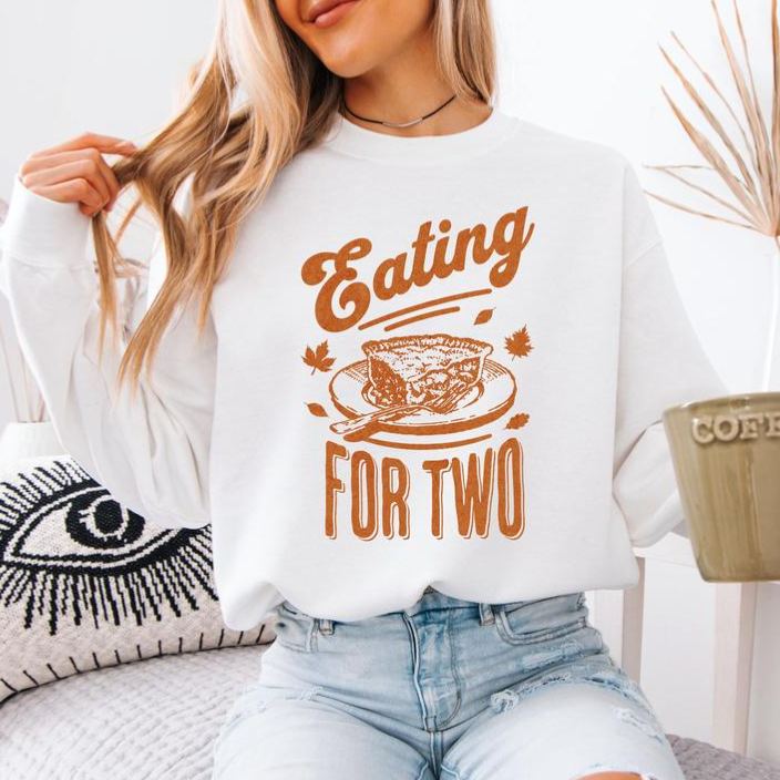 Eating for Two Pregnancy Announcement Shirt