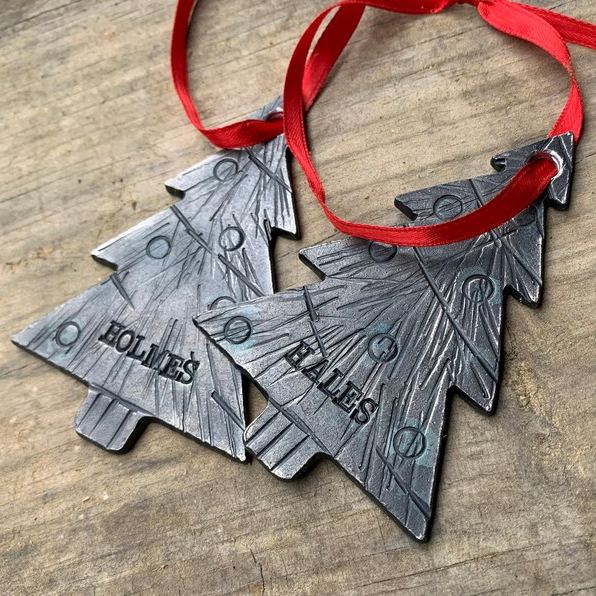 Custom Blacksmith Forged Christmas Tree Ornament.