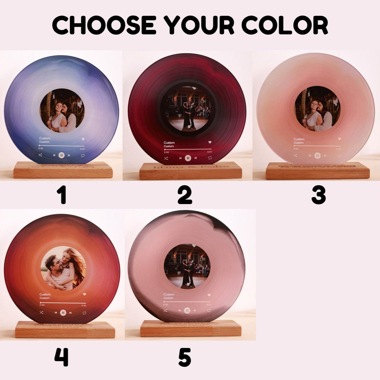 Personalized Record with Photo - Acrylic Song Plaque