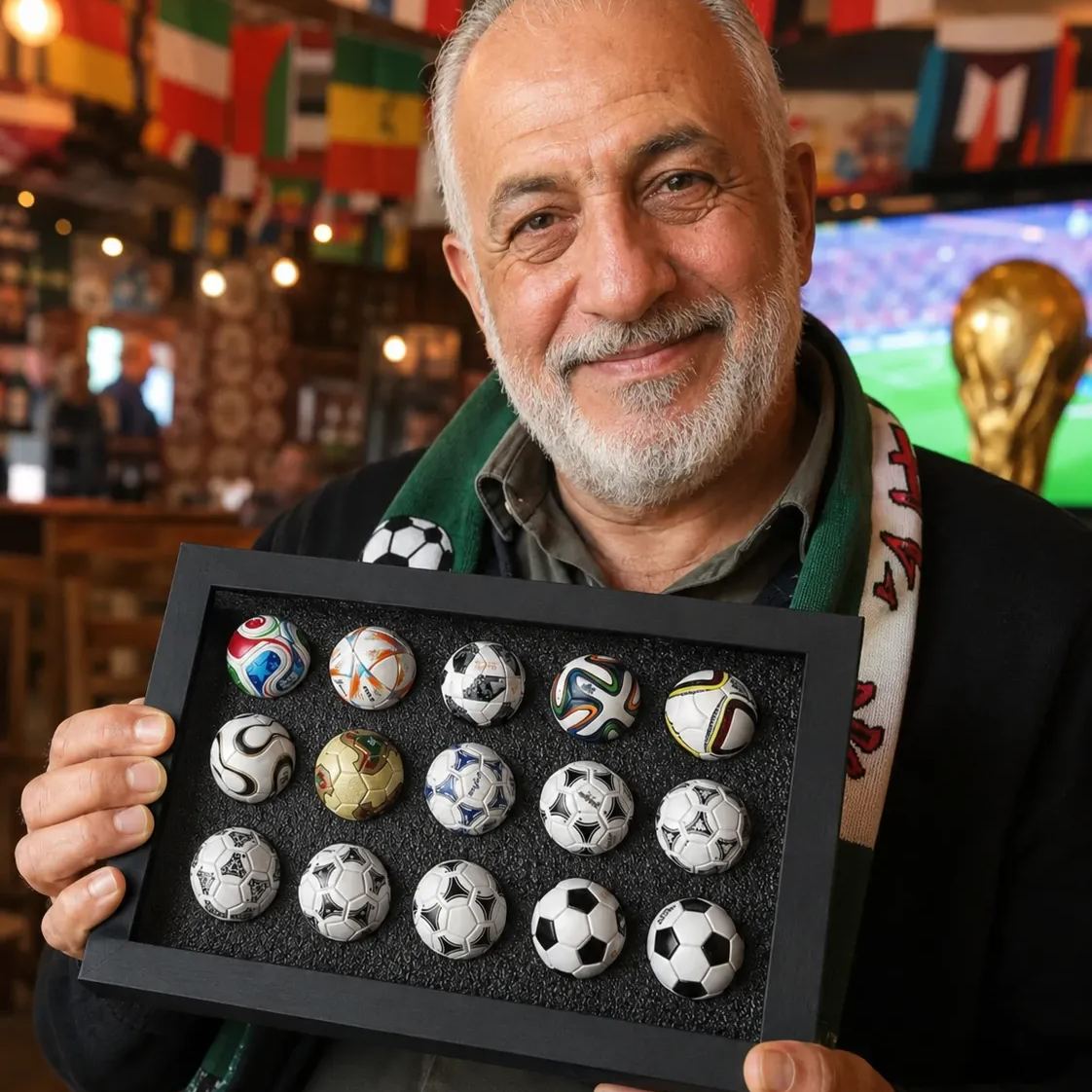 2026 World Cup Football 15 Replica Soccer Balls Collection Ornament Set