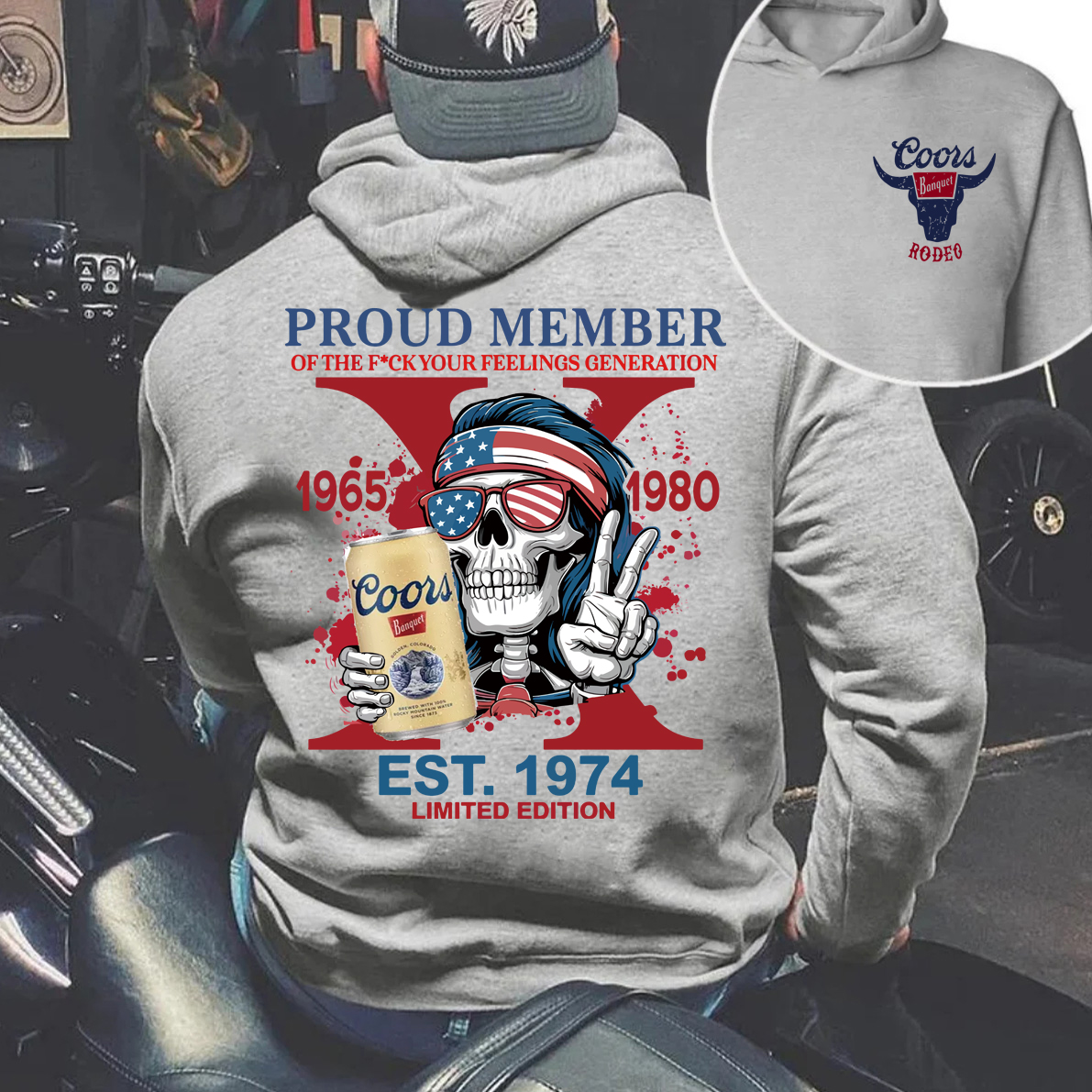 Customized Skeleton Drink Lover Hoodie