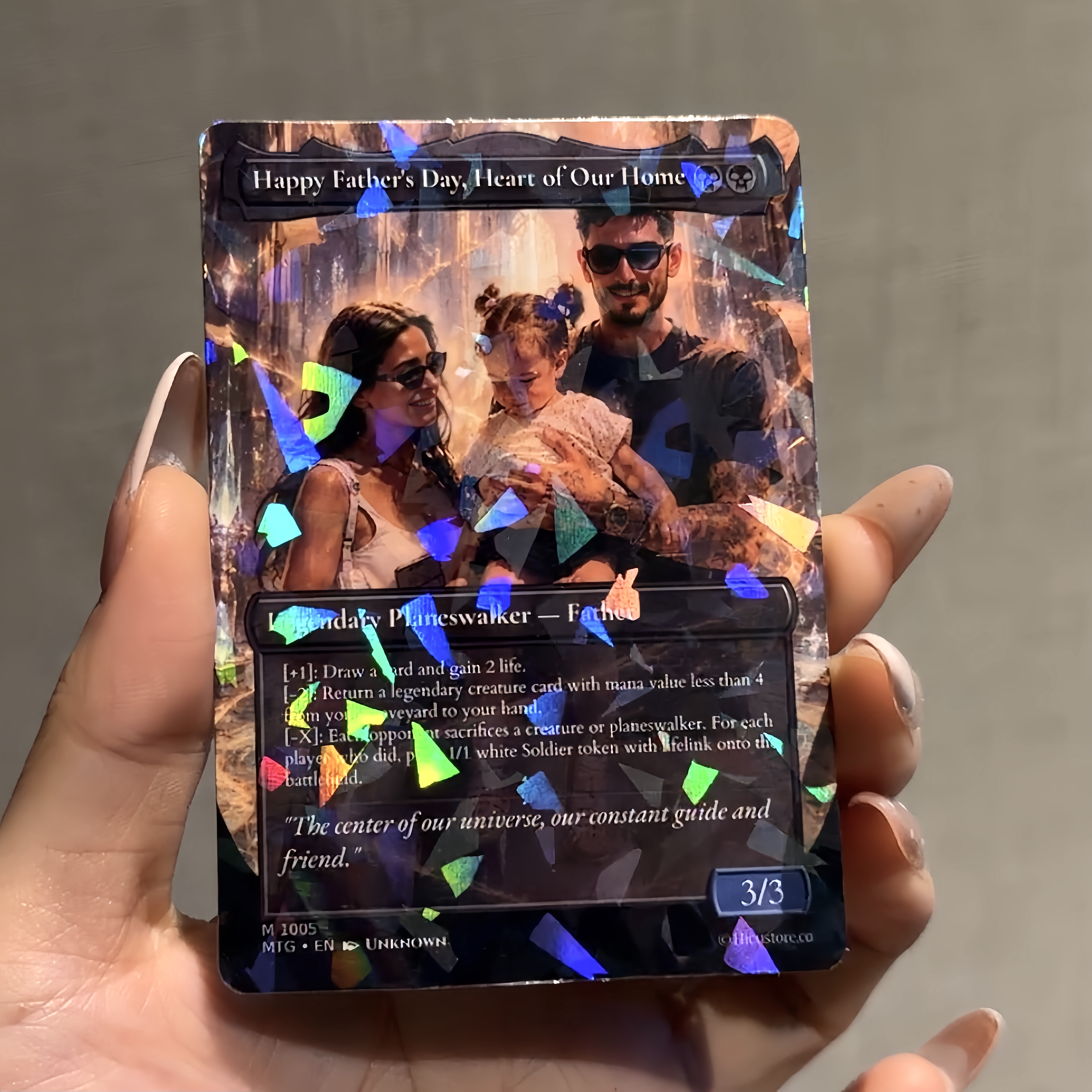 Custom Anime Dad Magic Trading Card