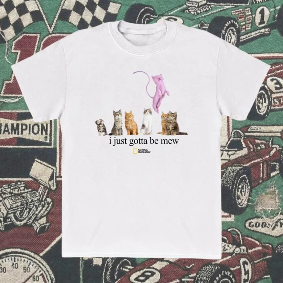 National Geographic "I Just Gotta Be Mew" Cat Oversized T-Shirt