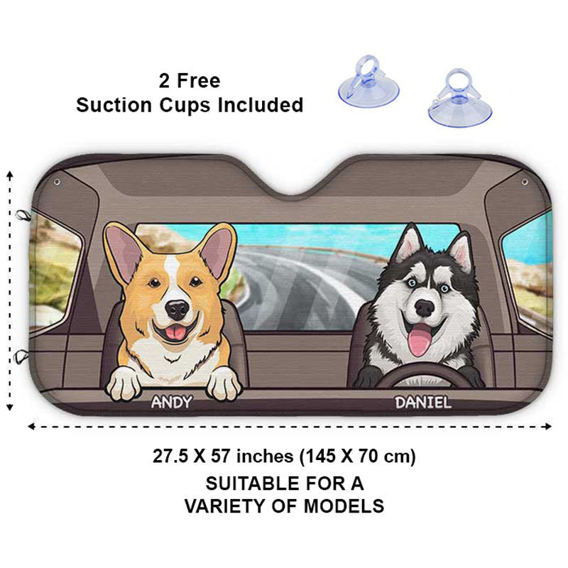 Pet Lovers - Dogs And Cats - Personalized Auto Sunshade