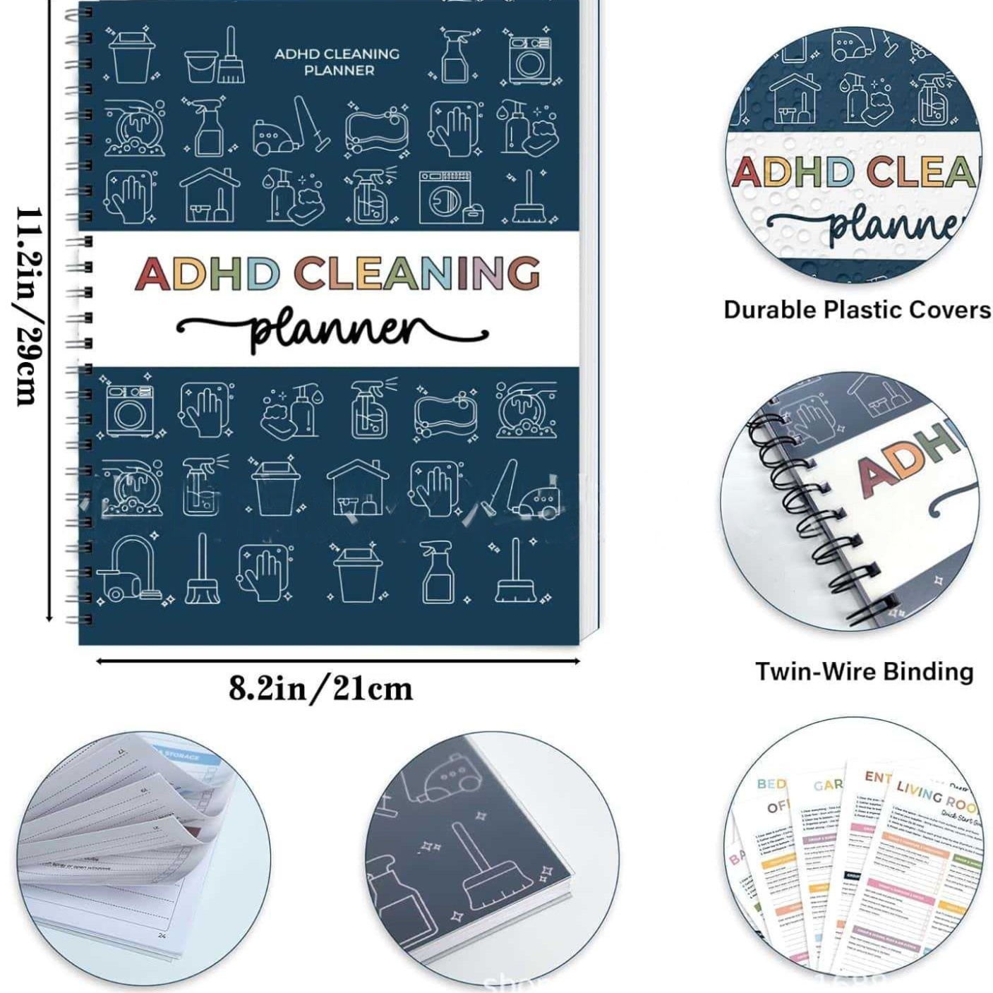 2026 version ADHD Cleaning Planner - Daily, Weekly & Monthly Household Cleaning Checklist