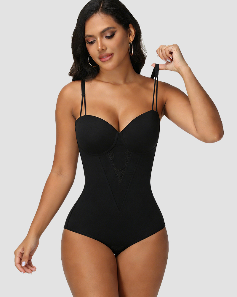 Shapshe® Lace-Detail Underwire Bustier Bodysuit