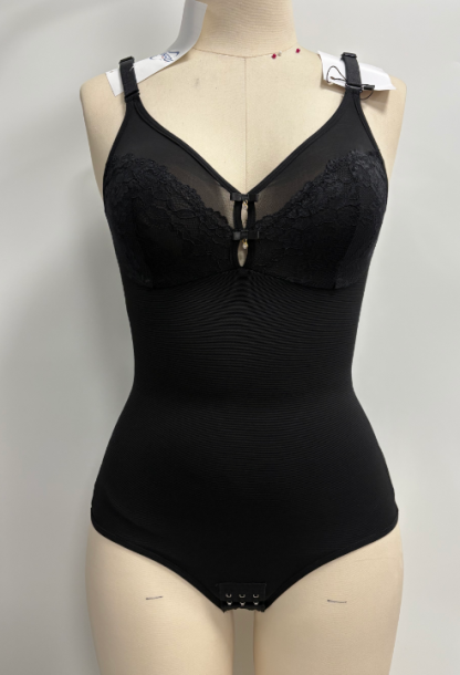 Lace Deep V Keyhole Cutout Bodysuit