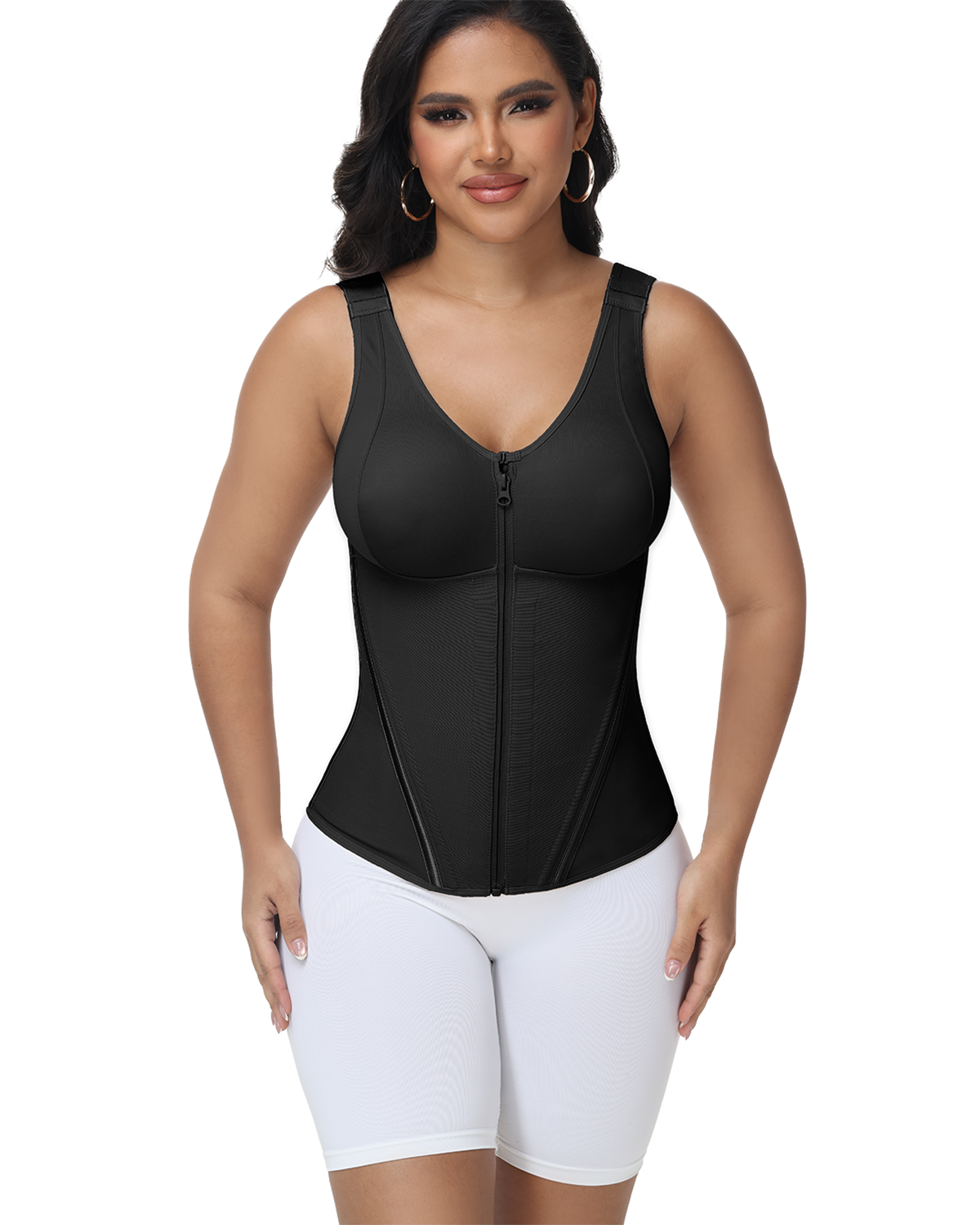 Shapshe® Corset Vest with Padded Bra Front Zipper Waist Trainer