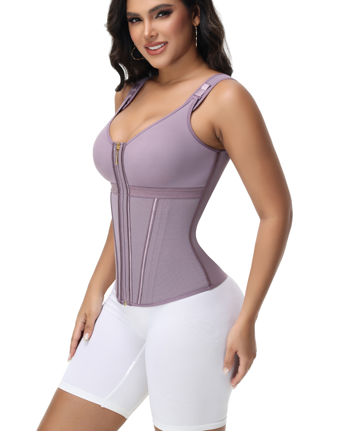 Extreme Latex Corset Waist Vest With Bra