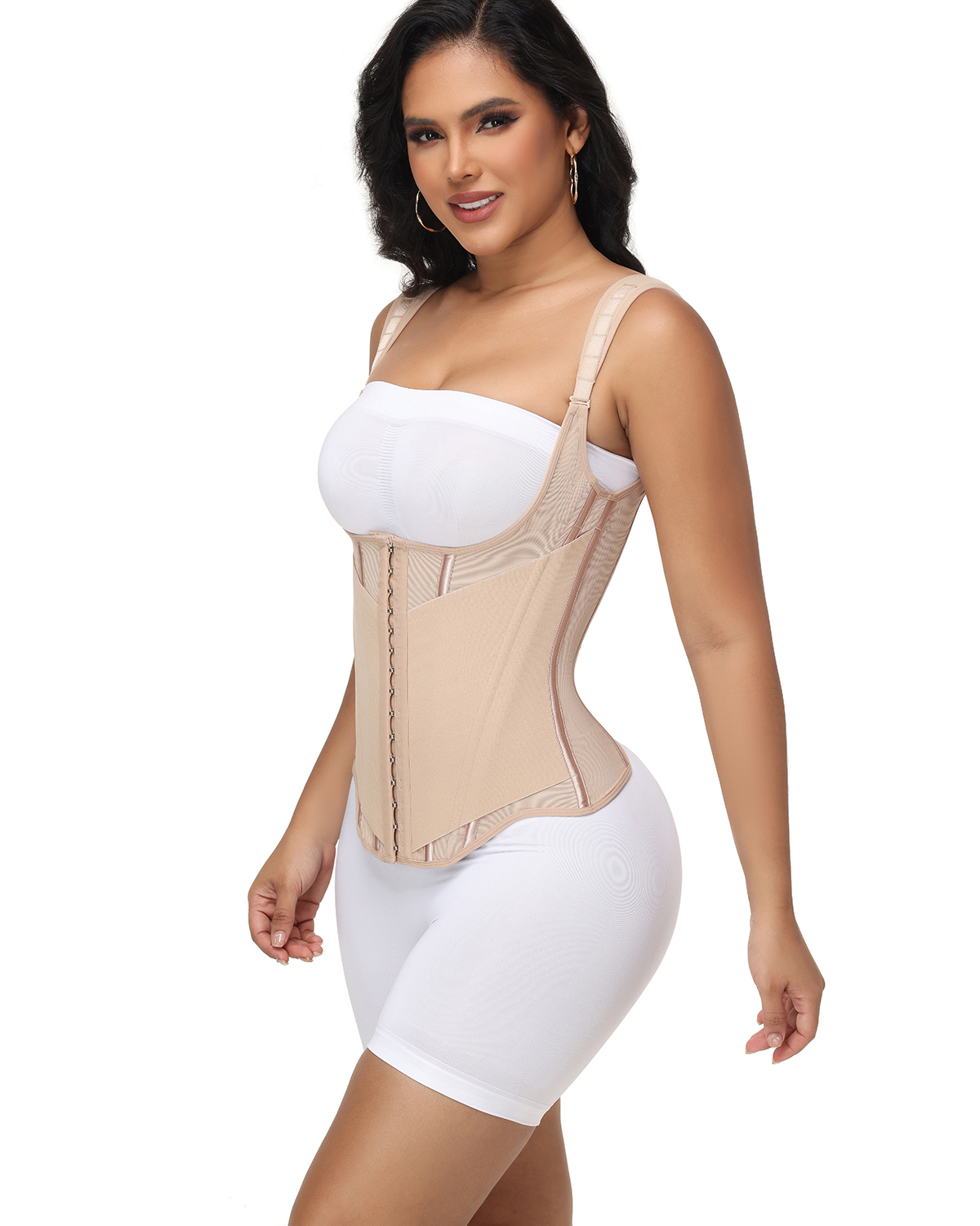  Women's Curved Design Waist Trainer with Steel Bones