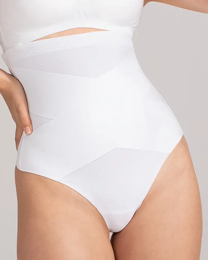 Mesh Crisscross High Waist Tummy Control Butt Lifting Shapewear Shorts