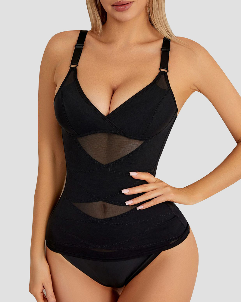 Women's deep V shaping top