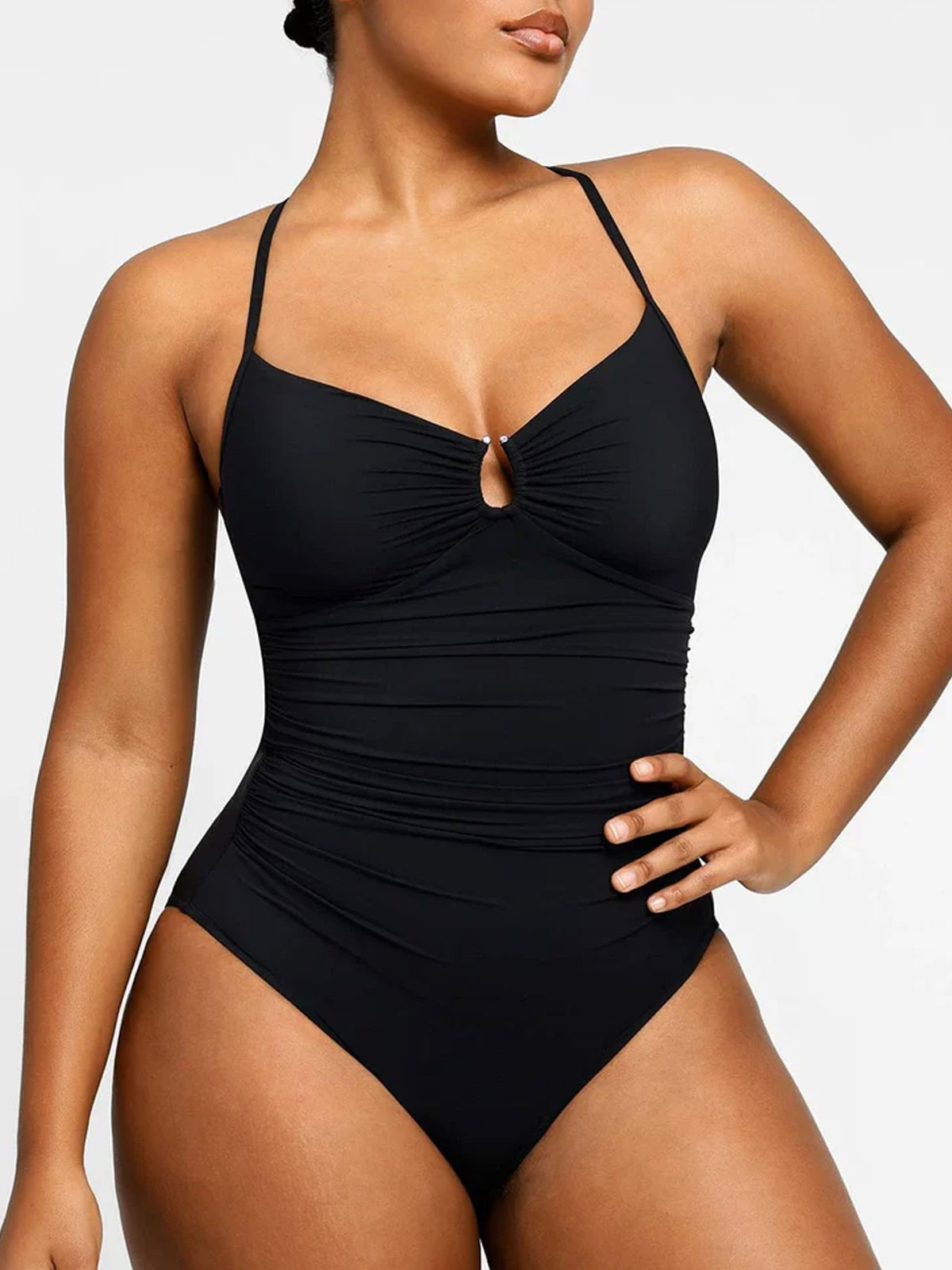 Smart Sculpt U-Ring Cut Out Shaping Swimsuit