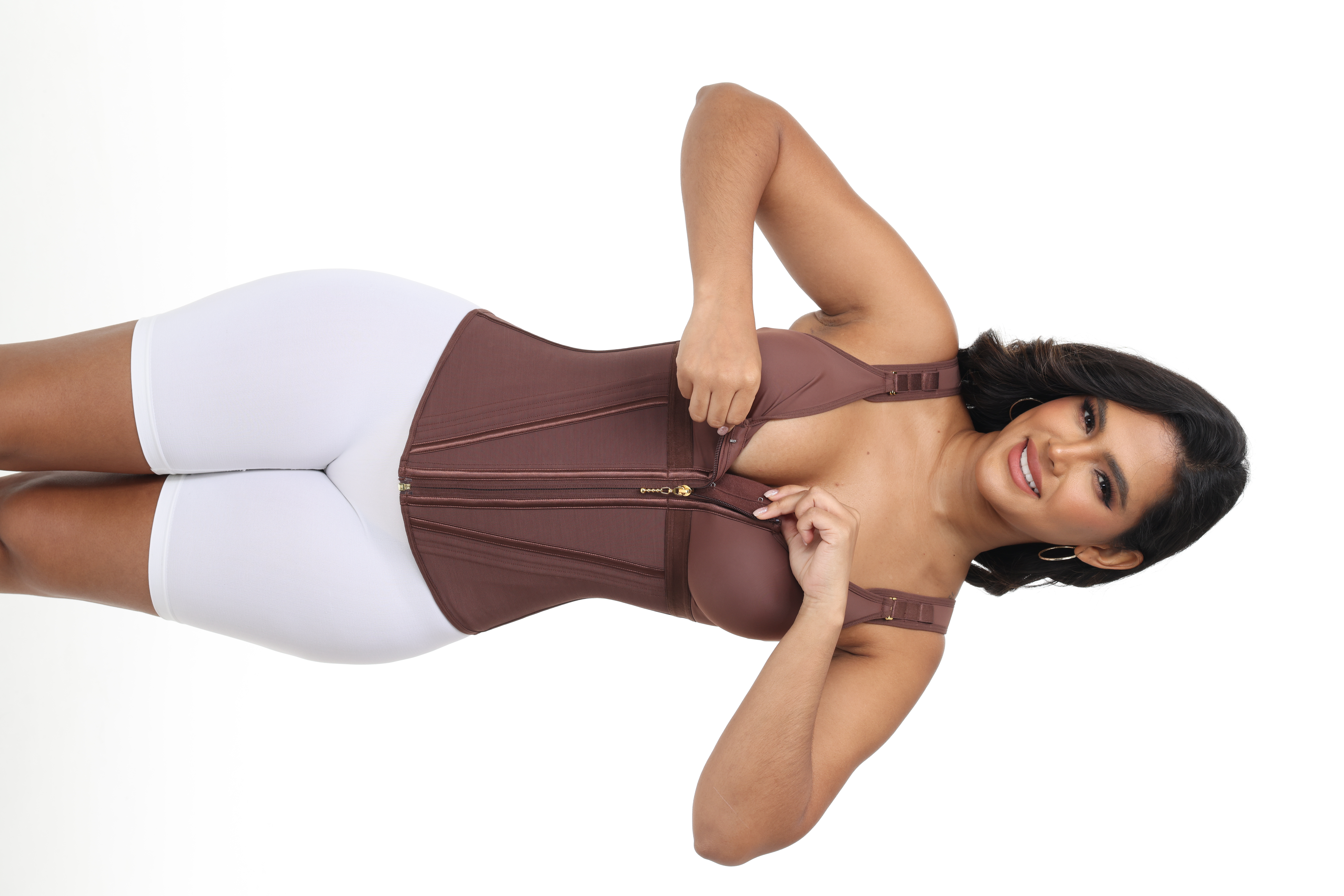 Extreme Latex Corset Waist Vest With Bra