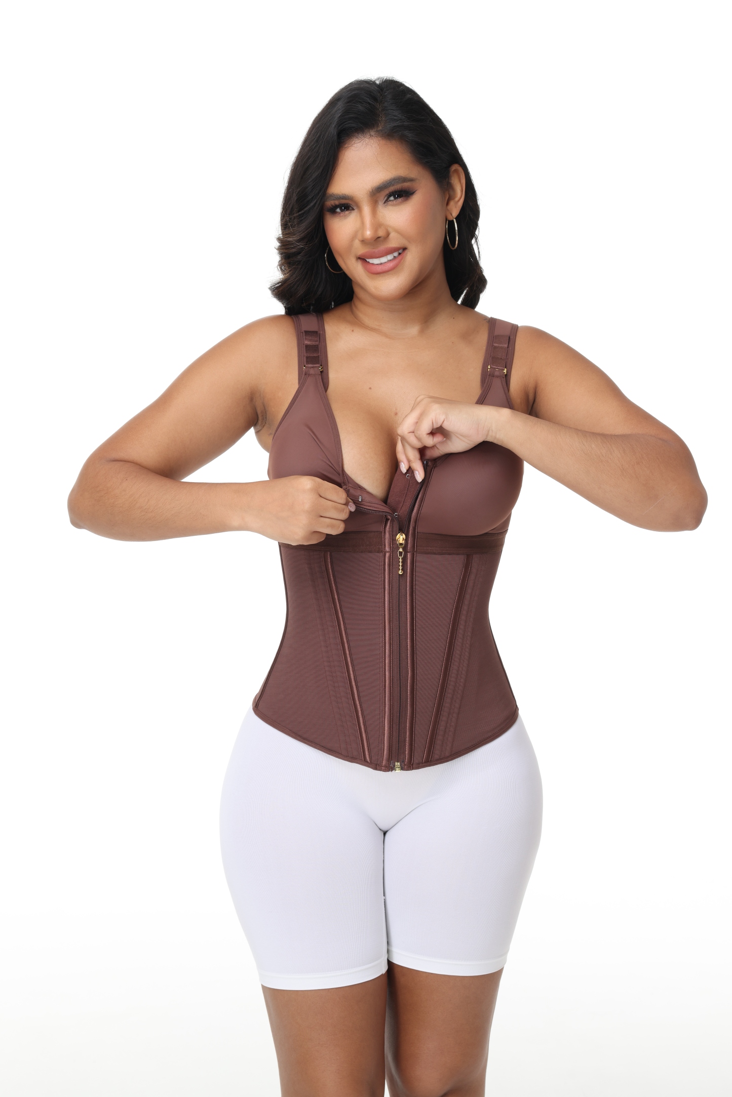 Extreme Latex Corset Waist Vest With Bra