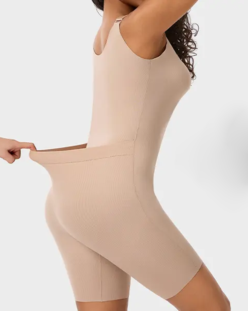 Back-Release Front Zipper Full Body Shaper