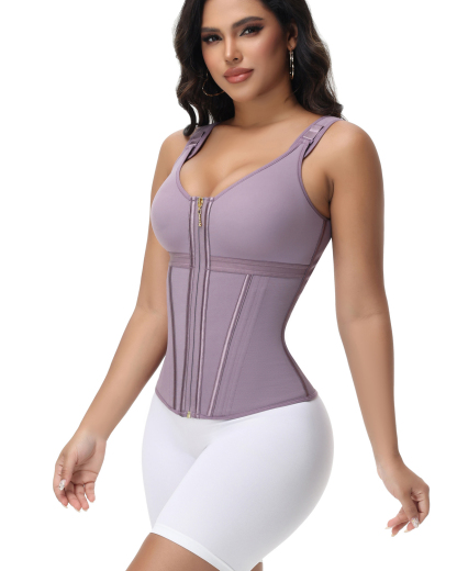 Extreme Latex Corset Waist Vest With Bra