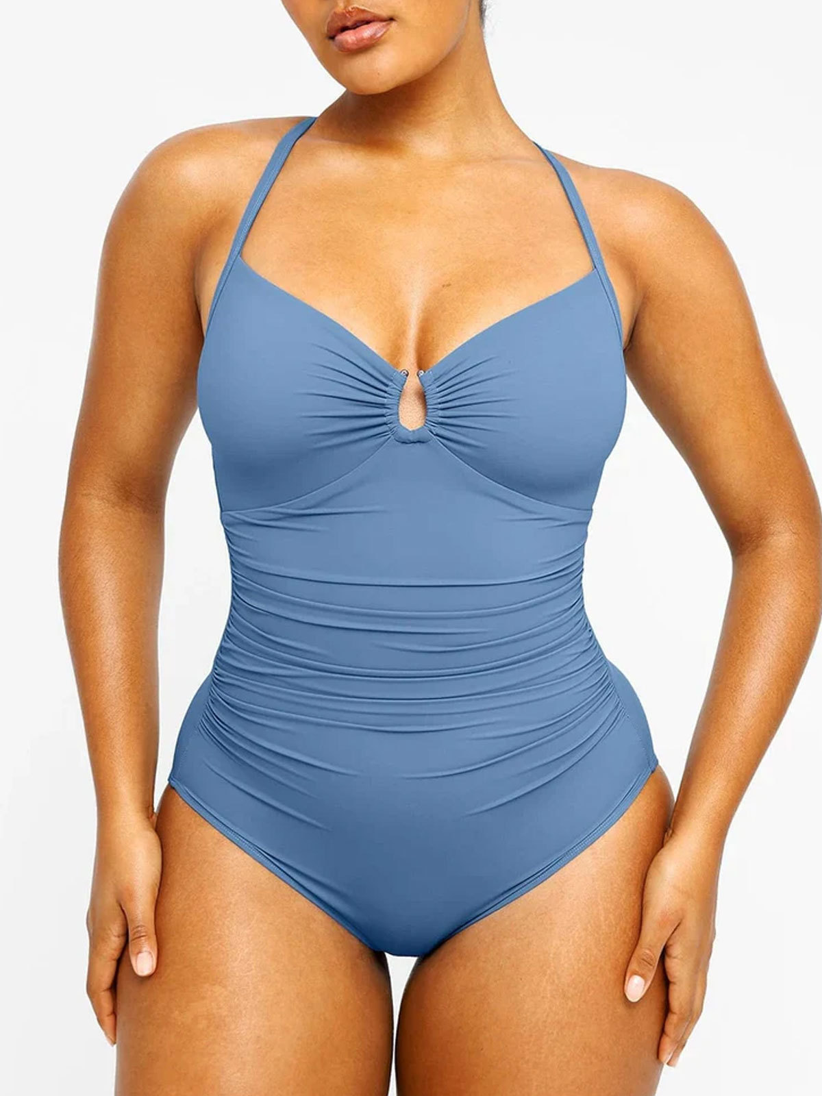 Smart Sculpt U-Ring Cut Out Shaping Swimsuit