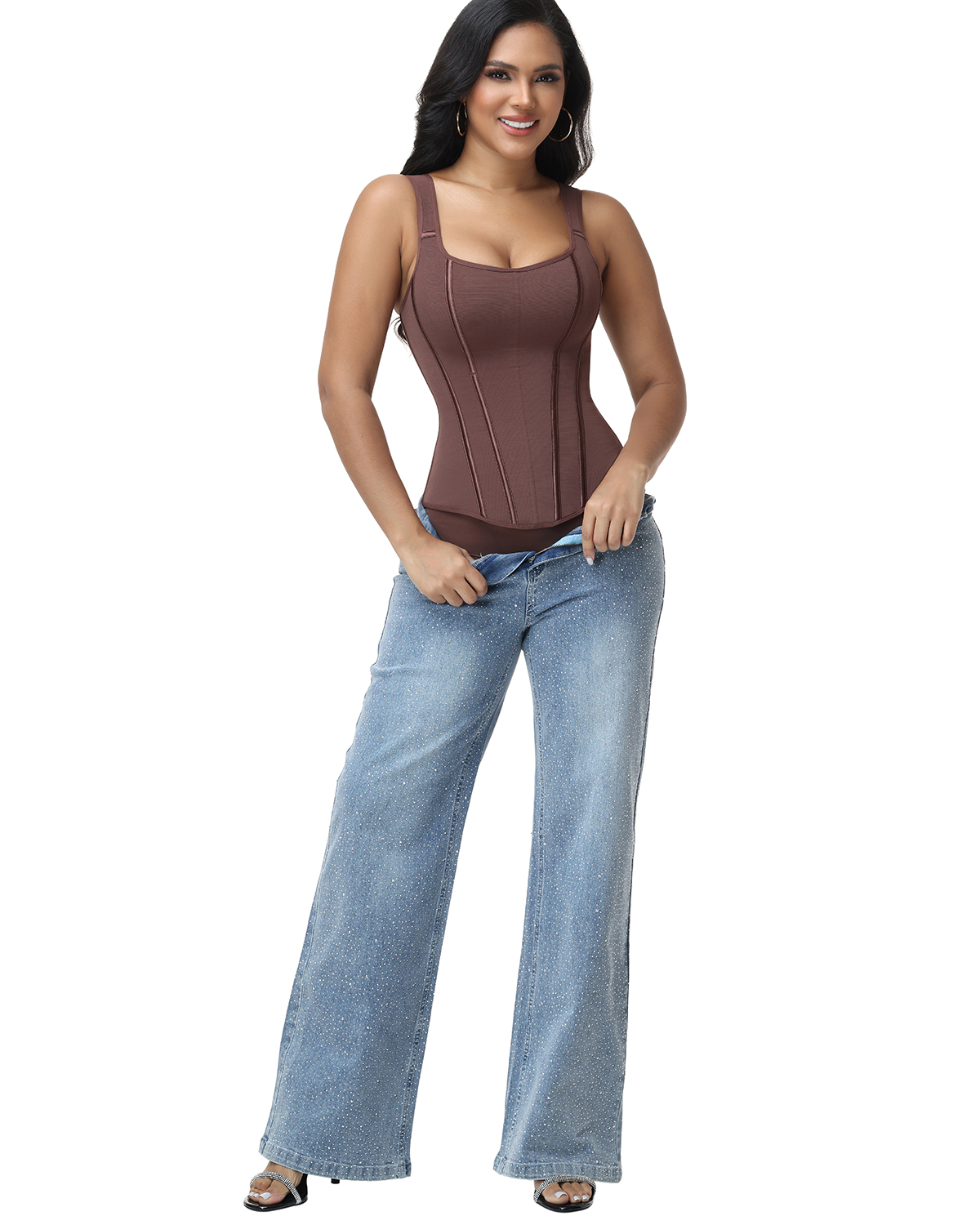 Full Bust Back Lace-Up Corset Top