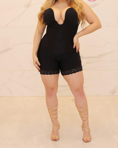 Adjustable Strap Lace Bodysuit