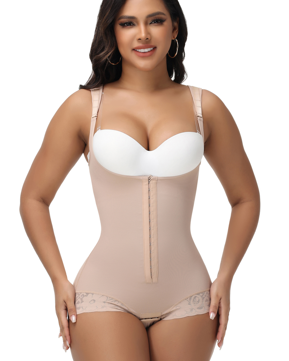 Two-piece one-piece dress with waistband