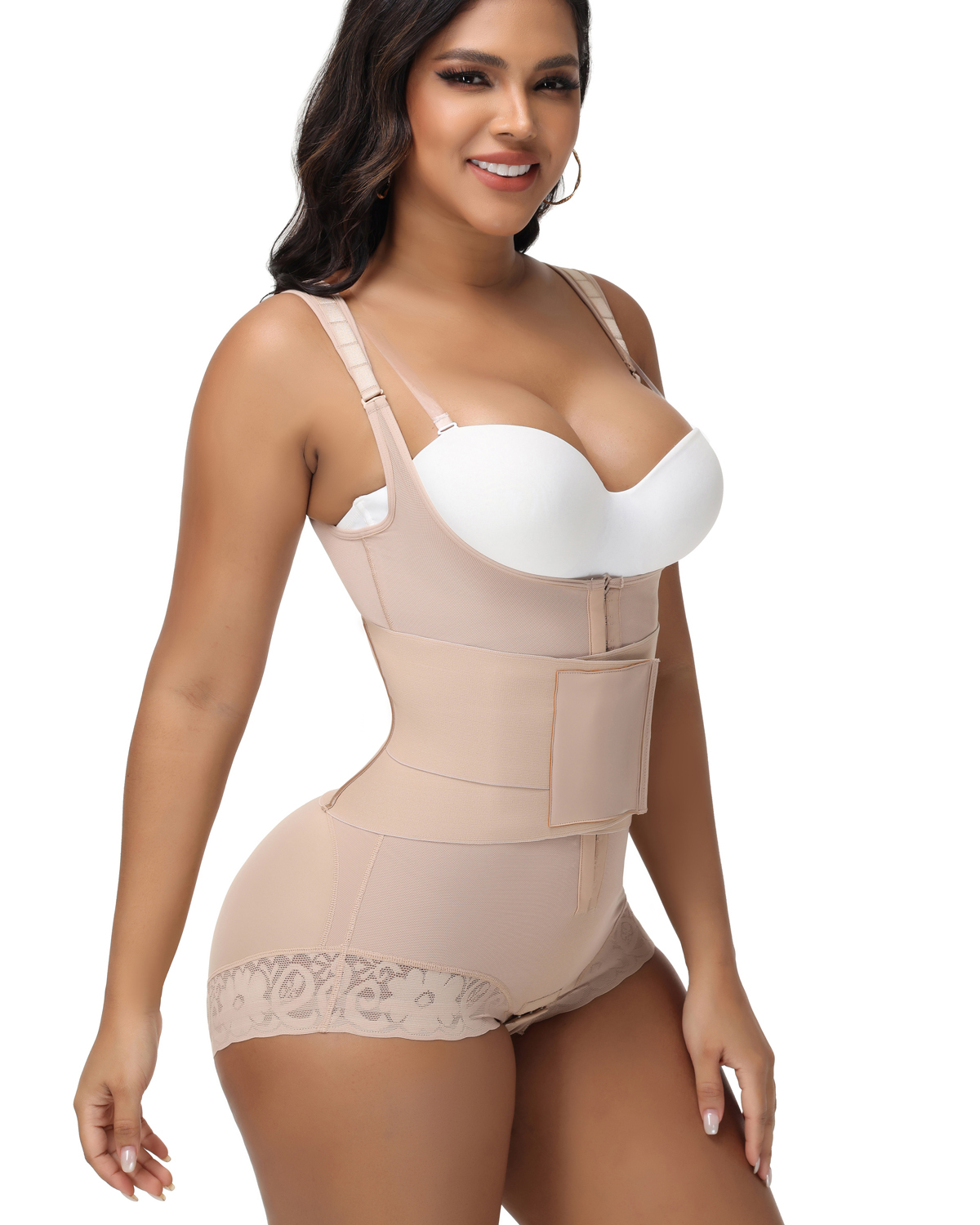 Two-piece one-piece dress with waistband