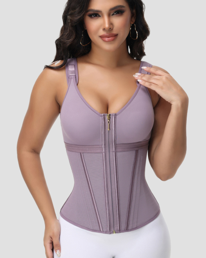 Extreme Latex Corset Waist Vest With Bra
