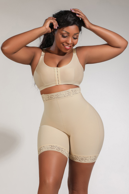 High-waisted abdomen shaping shorts