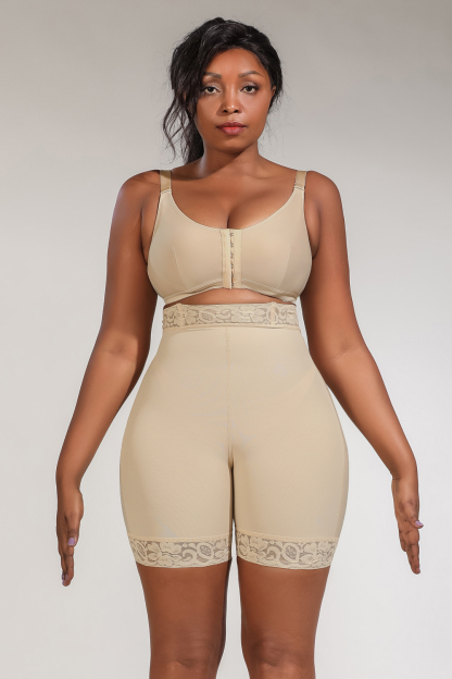 High-waisted abdomen shaping shorts