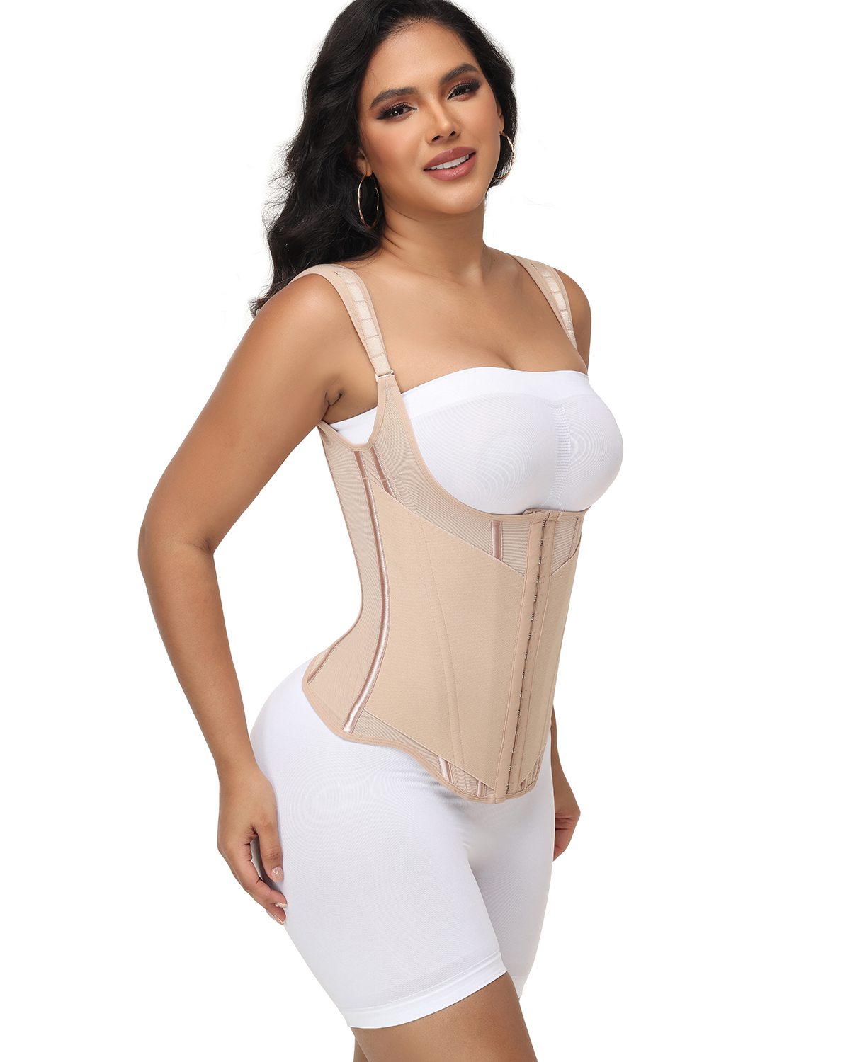  Women's Curved Design Waist Trainer with Steel Bones