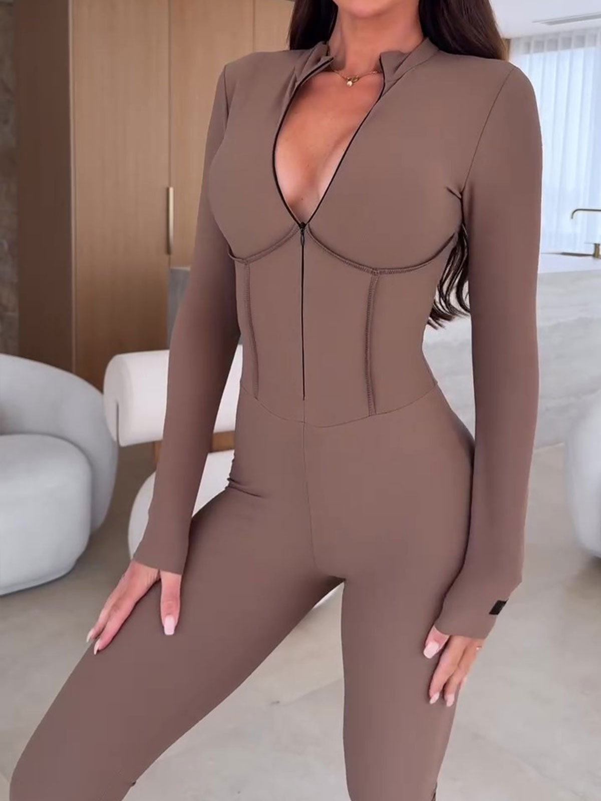 Chest Zip Bodysuit