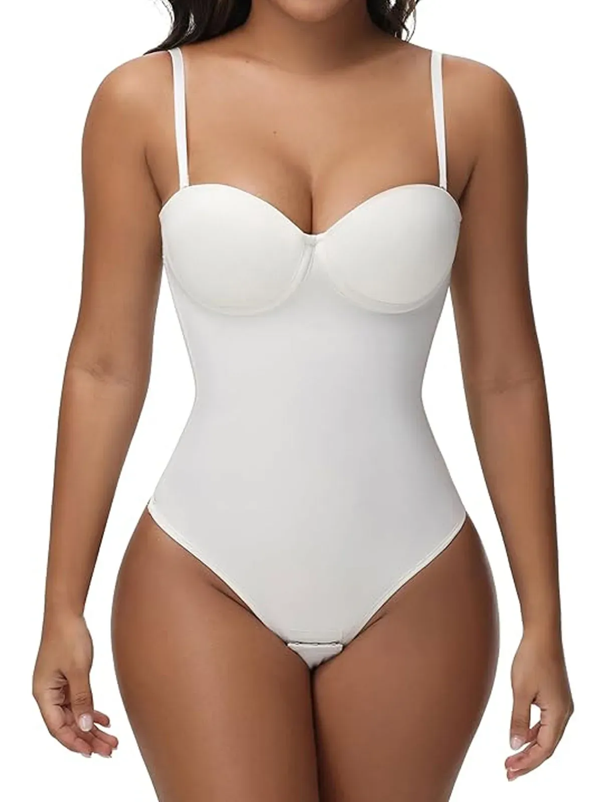 Back Lace-up Thong Seamless Shapewear Bodysuit