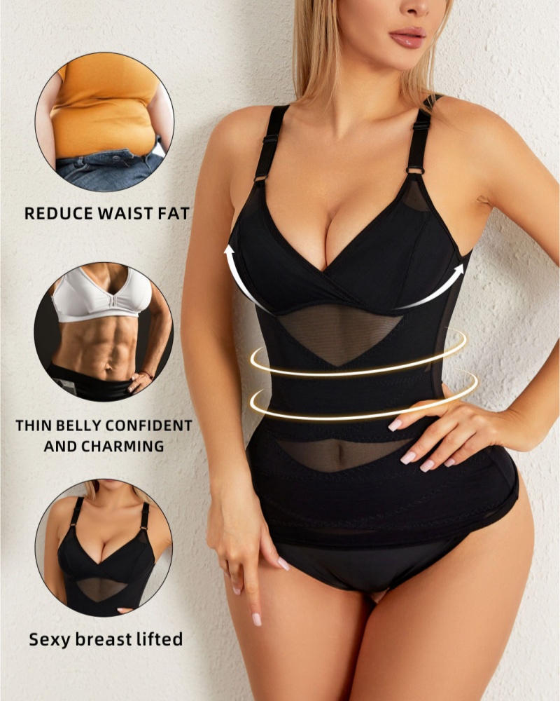 Women's deep V shaping top