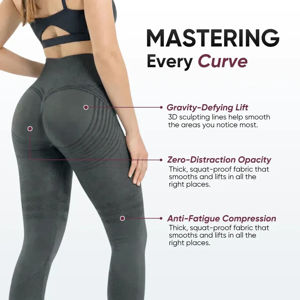 High-waisted shaping plus-size hip-lifting leggings fitness pants