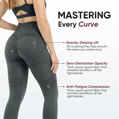 High-waisted shaping plus-size hip-lifting leggings fitness pants