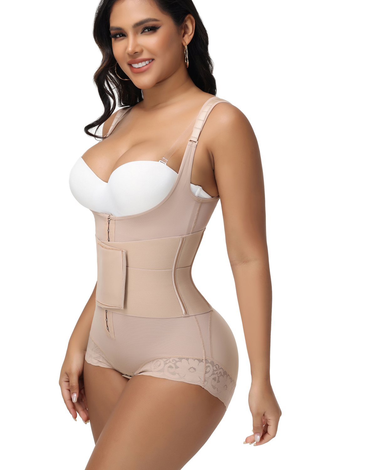 Two-piece one-piece dress with waistband