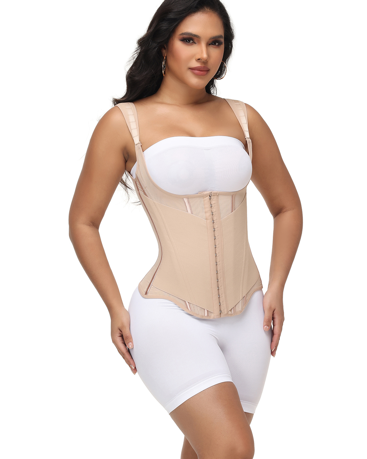  Women's Curved Design Waist Trainer with Steel Bones