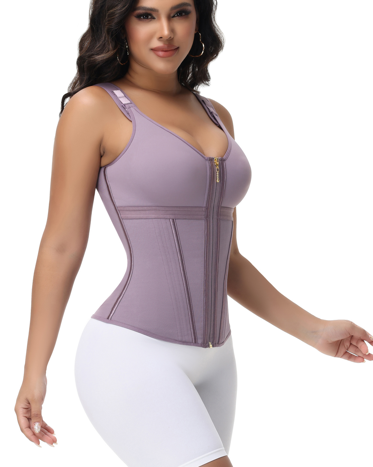 Extreme Latex Corset Waist Vest With Bra