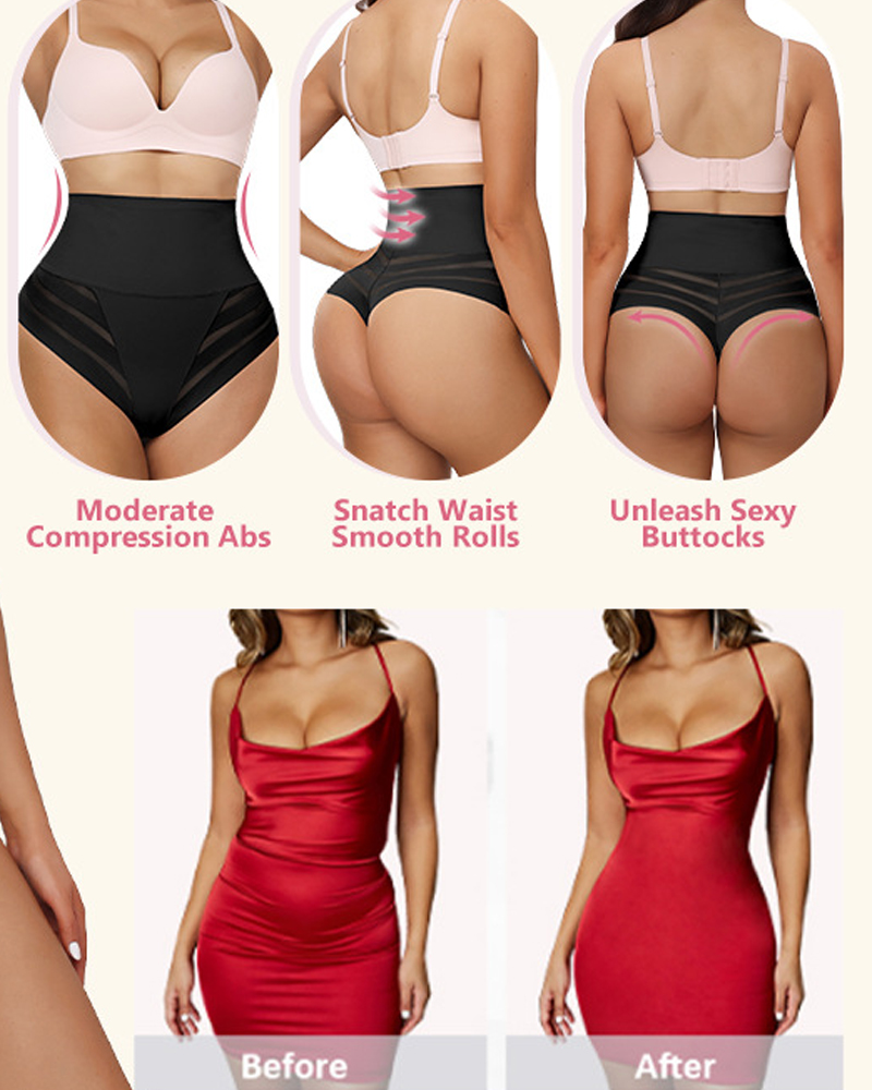 Fanstty Hip-Lifting And Tummy-Slimming High Waist Thong