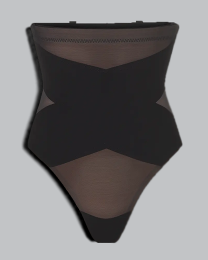 Mesh Crisscross High Waist Tummy Control Butt Lifting Shapewear Shorts