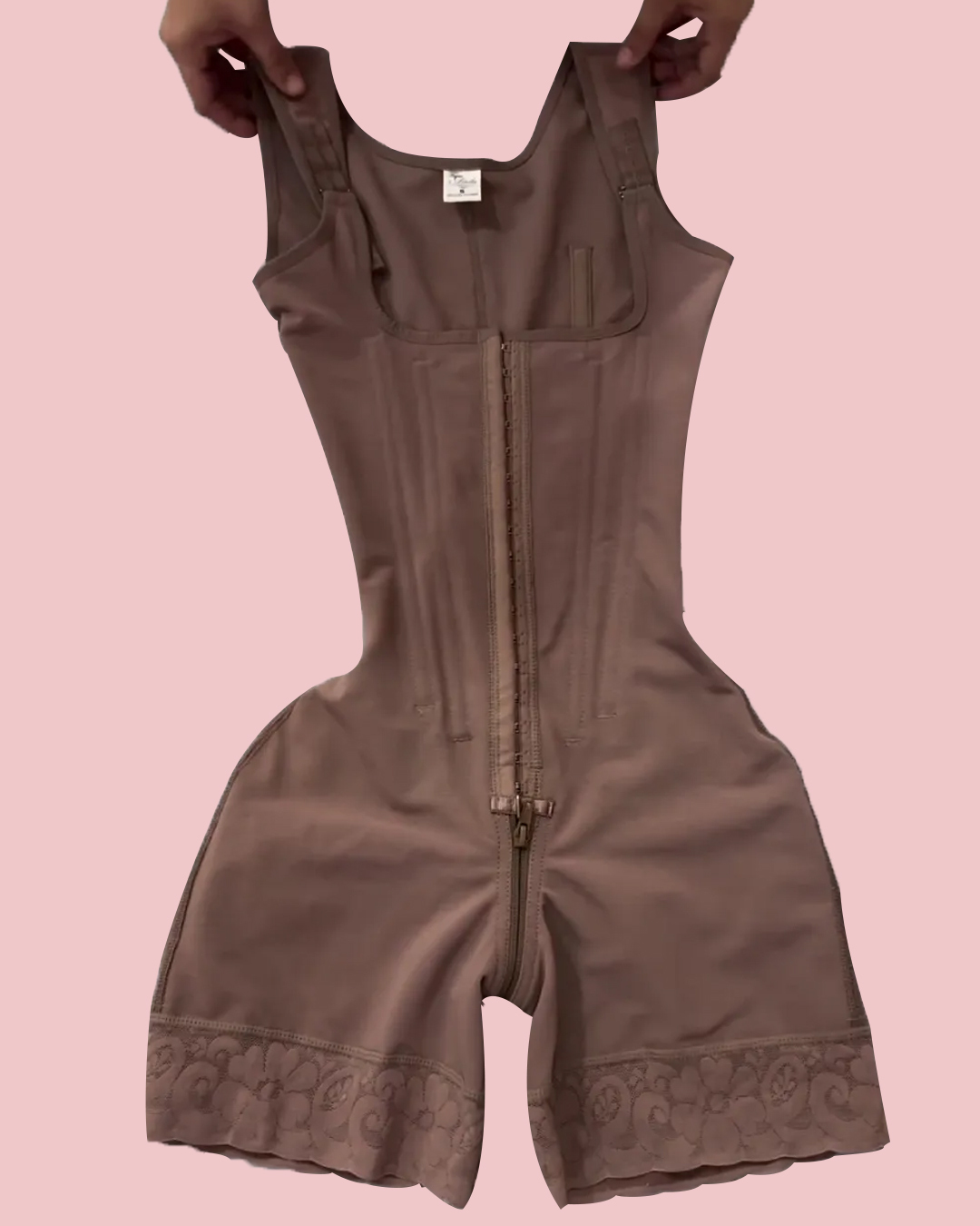 5095 Hook & Eye Tummy Control Zipper Crotch Shaping Bodysuit