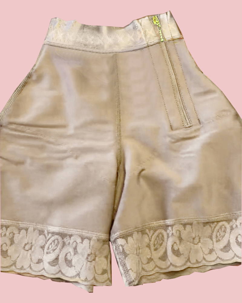 High Waist Side Zipper Butter Lifter Faja Shorts