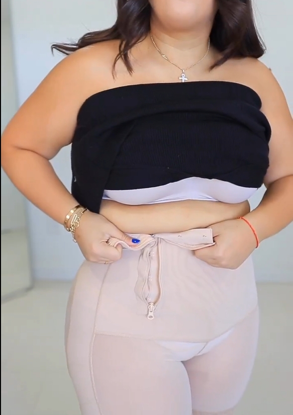 Women's Shapewear Side Zipper Tummy Control Hip Lift Lace Ajustable Shoulder Strap Bodysuit Butt LiFter