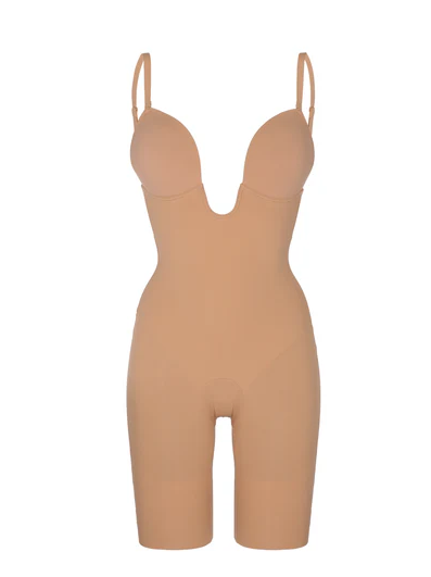 Deep V Neck Low Back Seamless Full Body Shaper