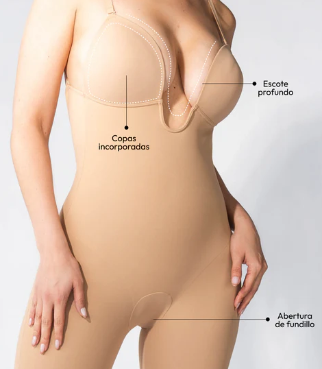 Deep V Neck Low Back Seamless Full Body Shaper