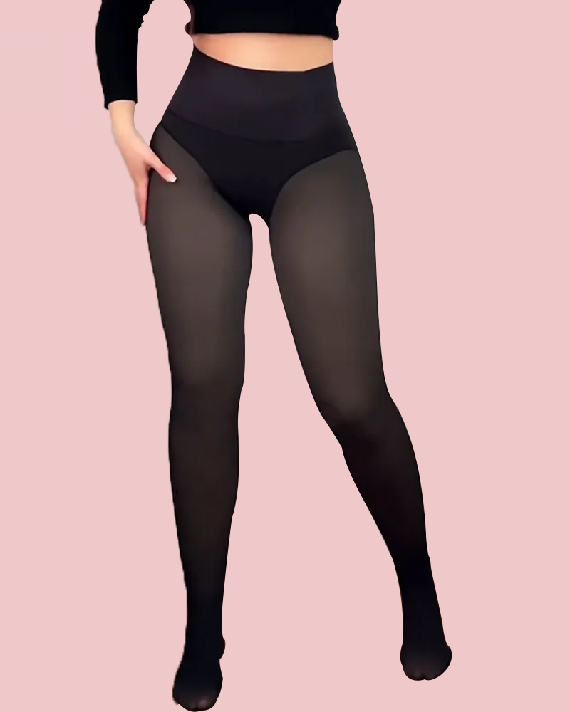 Fleece Lined Pantyhose Body Shaping Trousers Leggings