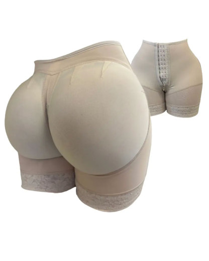 BBL Effect Low Back Faja Shorts With Hooks