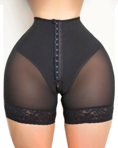 BBL Effect Low Back Faja Shorts With Hooks